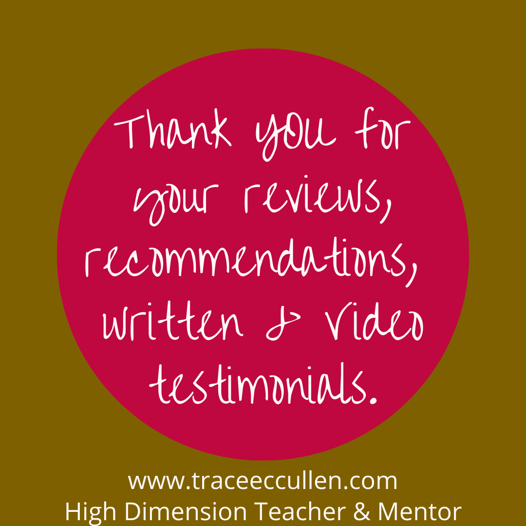 Thank YOU for your review, recommendation, written or Video testimonials.