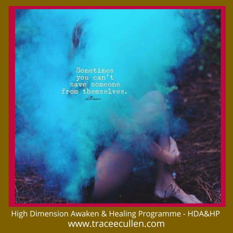 You cannot save someone from themselves..